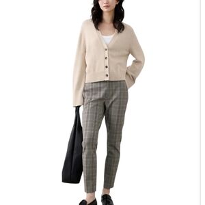 Banana Republic Black Menswear Plaid Sloan Trousers Sz 6